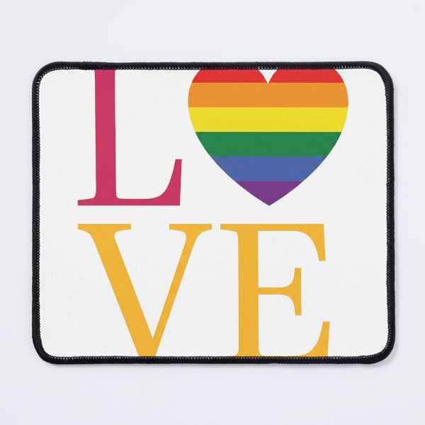 Item preview, Aesthetic Stacked LOVE Pride - Rainbow Heart Typography Art designed and sold by Wittylayer.