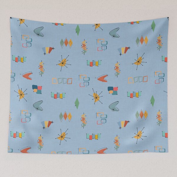 Item preview, Mid Century Modern Textured Light Blue designed and sold by KSimpson838.