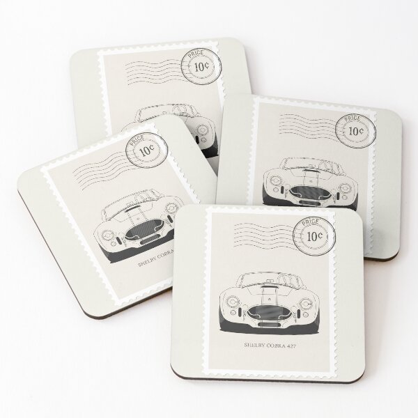 Item preview, Shelby Cobra 427 AC Classic Muscle Car Vintage Postage Stamp Art designed and sold by Motorline44.