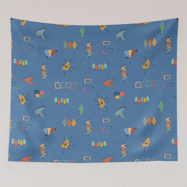 Item preview, Mid Century Modern Textured Blue designed and sold by KSimpson838.