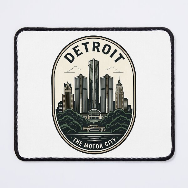 Item preview, Detroit Motor City Vintage Skyline Emblem designed and sold by k3rstman1.