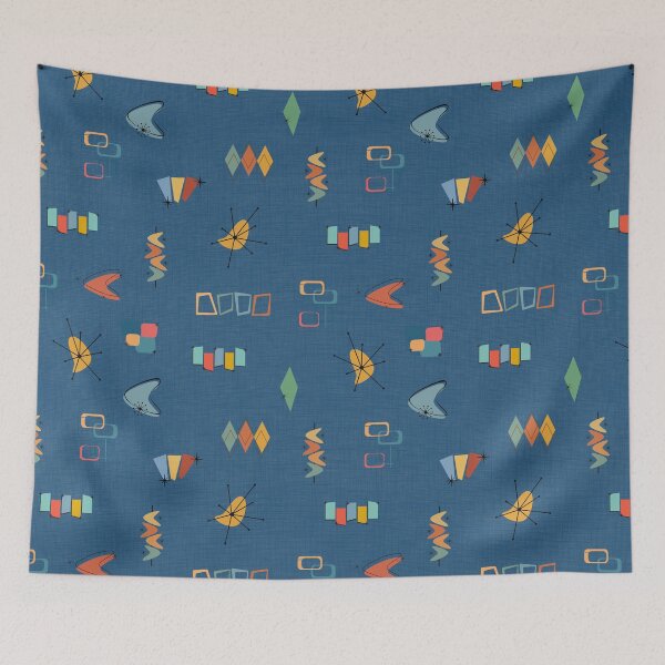 Item preview, Mid Century Modern Textured Dark Azure designed and sold by KSimpson838.