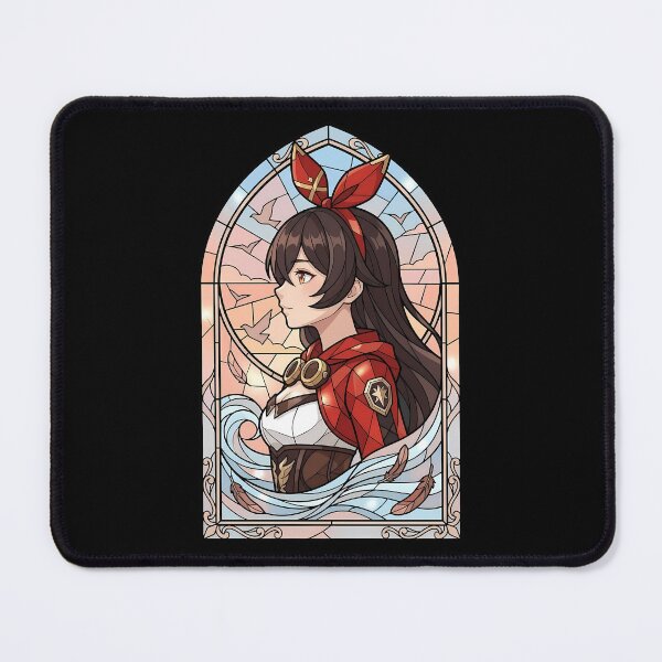 Item preview, Amber Genshin Impact Windy Stained Glass Portrait designed and sold by mildaclairmo.
