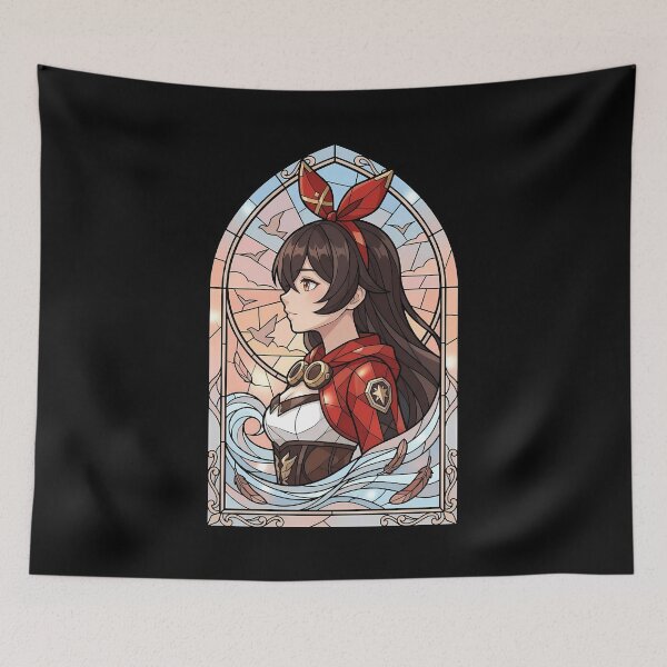 Item preview, Amber Genshin Impact Windy Stained Glass Portrait designed and sold by mildaclairmo.