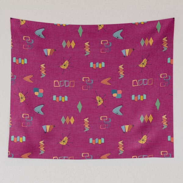 Item preview, Mid Century Modern Textured Dark Pink designed and sold by KSimpson838.