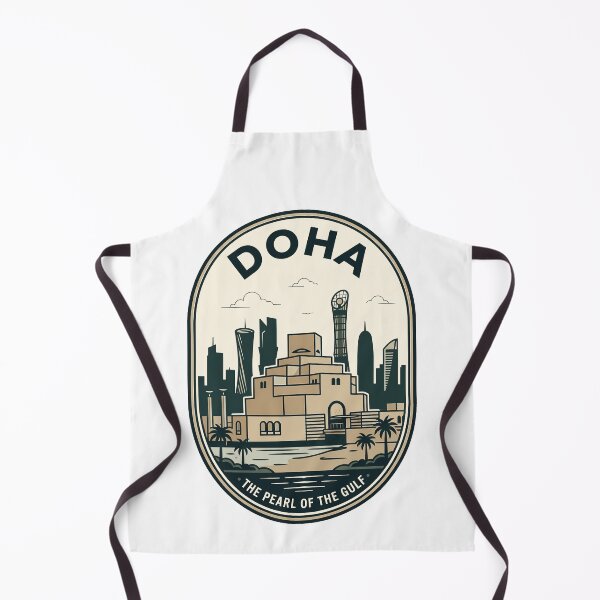 Item preview, Retro Doha Qatar Skyline Pearl of the Gulf designed and sold by k3rstman1.