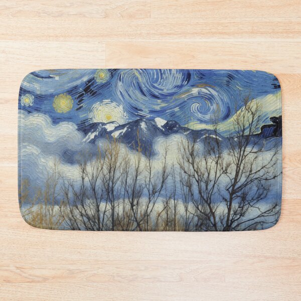 Item preview, Mountains Through Trees Van Gogh Style colorful photo abstract design designed and sold by SmashingDeals.