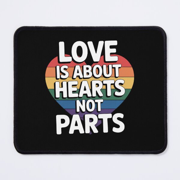 Item preview, Love Is About Hearts Not Parts LGBT Pride Gift Equality Love Quote designed and sold by Say It With Ink.