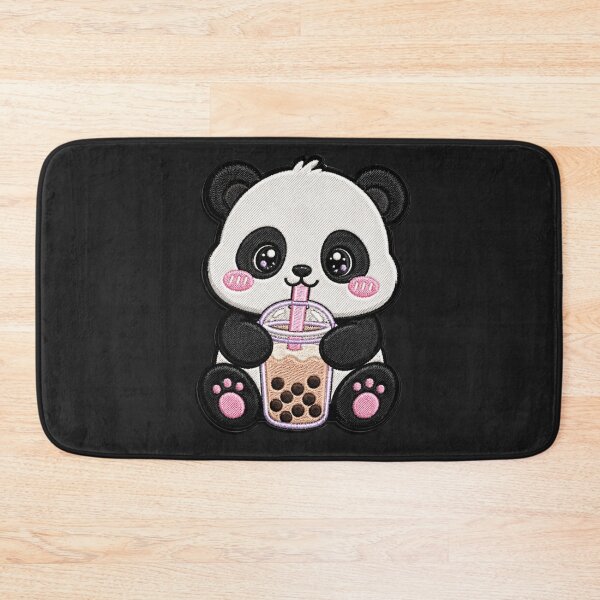 Item preview, Kawaii Panda Bubble Tea Embroidery Patch Cute Chibi designed and sold by ColorSplash123.