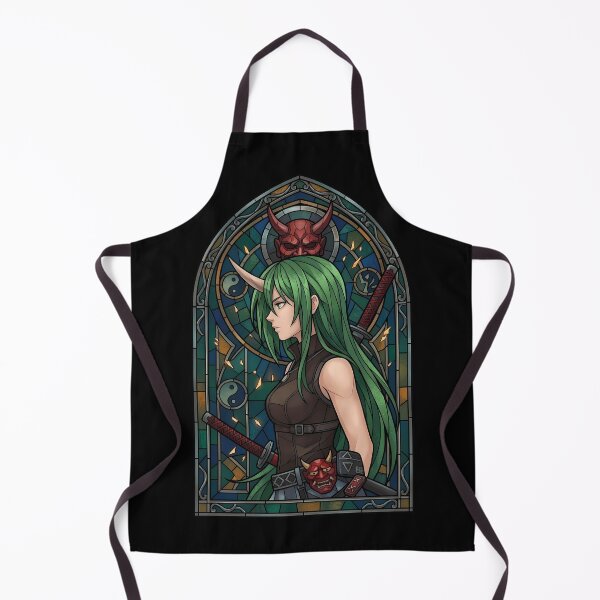 Item preview, Inia Sestina Muv Luv Alternative Oni Mask Stained Glass designed and sold by mildaclairmo.