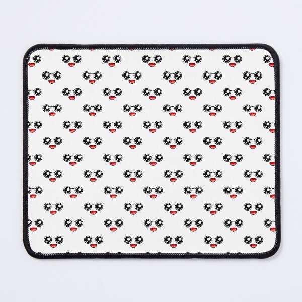 Item preview, Cute kawaii laughing nerdy face pattern designed and sold by BlushyPrint.