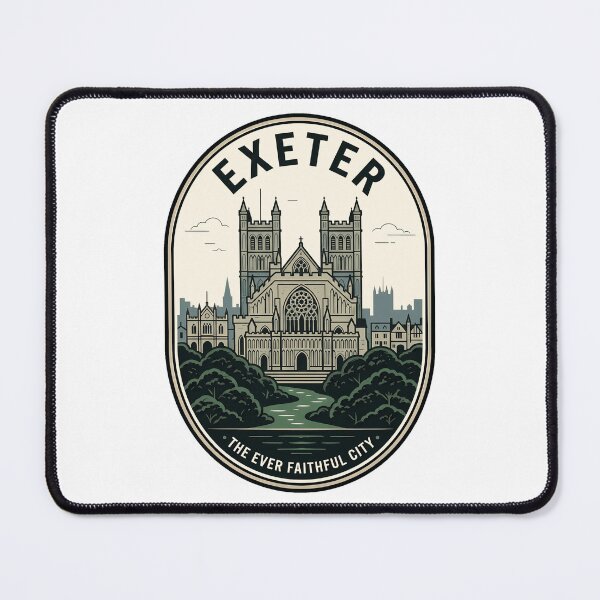 Item preview, Retro Exeter Cathedral Devon England Travel Badge designed and sold by k3rstman1.