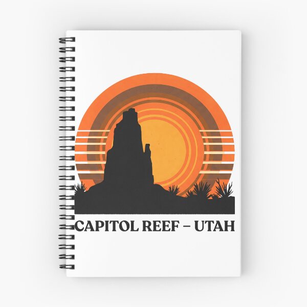 Item preview, Capitol Reef Utah Retro Sunset Desert Silhouette designed and sold by LoliDesignShop.