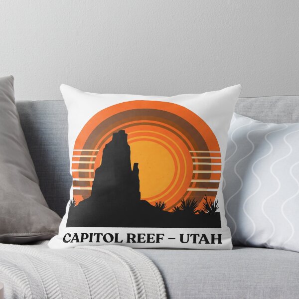 Item preview, Capitol Reef Utah Retro Sunset Desert Silhouette designed and sold by LoliDesignShop.
