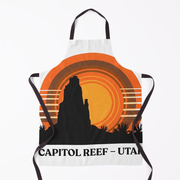 Item preview, Capitol Reef Utah Retro Sunset Desert Silhouette designed and sold by LoliDesignShop.