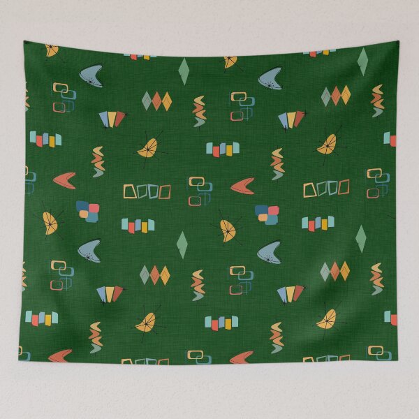 Item preview, Mid Century Modern Textured Forest Green designed and sold by KSimpson838.