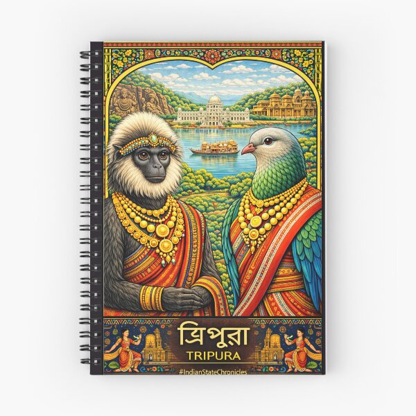 Item preview, Tripura T-Shirt | Heritage Phayre'S Langur & Green Imperial Pigeon Art | IndianStateChronicles designed and sold by freezed-frames.