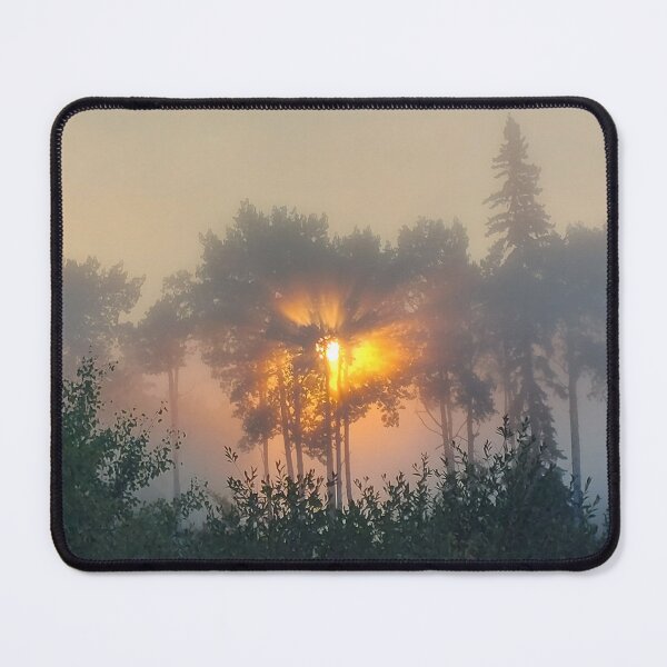 Item preview, Sunrise through the fog and the trees designed and sold by Moose & Foxy.
