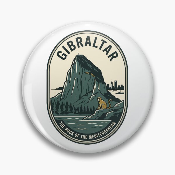 Item preview, Vintage Gibraltar Rock Mediterranean Travel Badge Monkey designed and sold by k3rstman1.