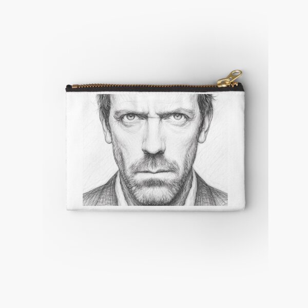 Item preview, Brooding Medical Genius Pencil Portrait | Black and White TV Inspired Sketch Art Print designed and sold by Leon Woods Pencil Art.