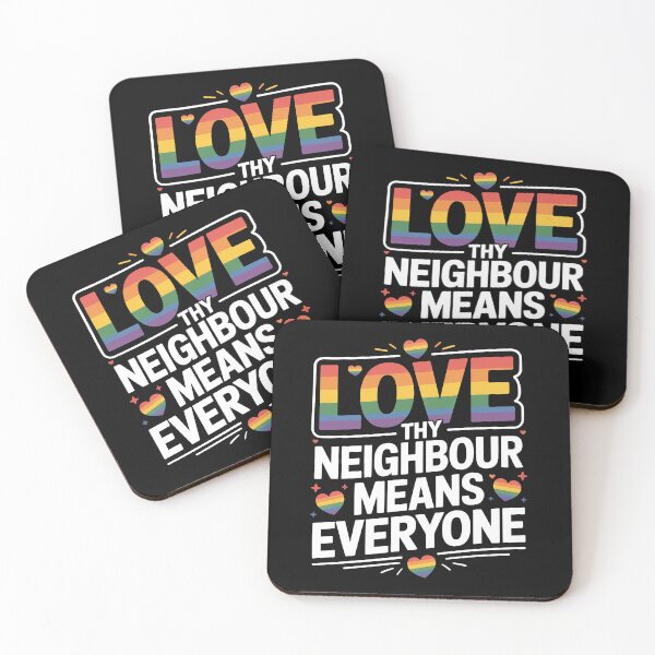 Item preview, Love Thy Neighbour Means Everyone LGBT Pride Gift Ally Christian designed and sold by Say It With Ink.