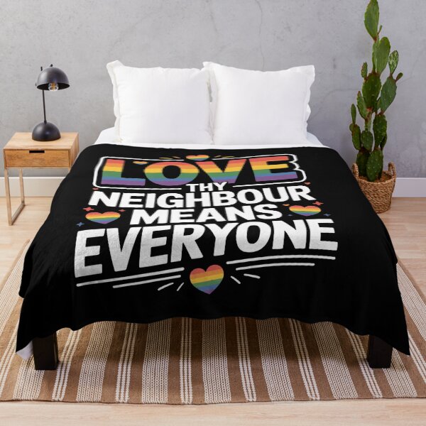 Item preview, Love Thy Neighbour Means Everyone LGBT Pride Gift Ally Christian designed and sold by Say It With Ink.