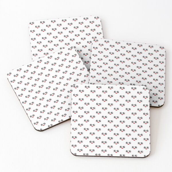Item preview, Cute kawaii blushing laughing nerdy face pattern designed and sold by BlushyPrint.