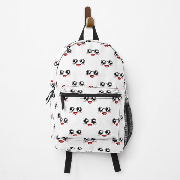 Item preview, Cute kawaii blushing laughing nerdy face pattern designed and sold by BlushyPrint.