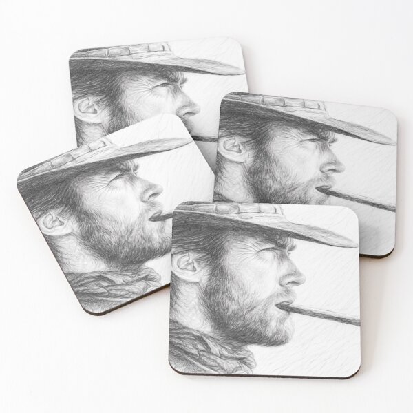 Item preview, Vintage Western Cowboy Pencil Portrait | Black and White Gunslinger Sketch Art designed and sold by Leon Woods Pencil Art.