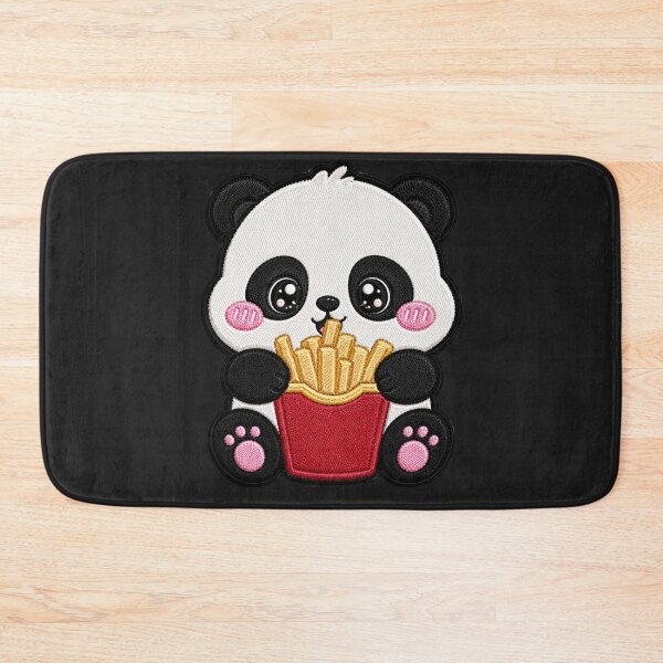 Item preview, Kawaii Panda French Fries Embroidery Patch Cute designed and sold by ColorSplash123.