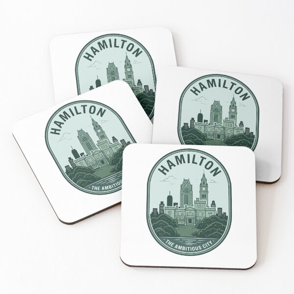 Item preview, Hamilton Ontario Ambitious City Vintage Badge Skyline designed and sold by k3rstman1.