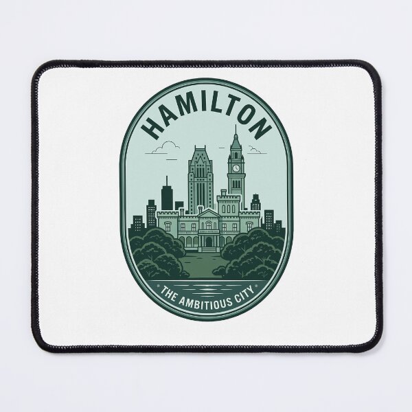 Item preview, Hamilton Ontario Ambitious City Vintage Badge Skyline designed and sold by k3rstman1.