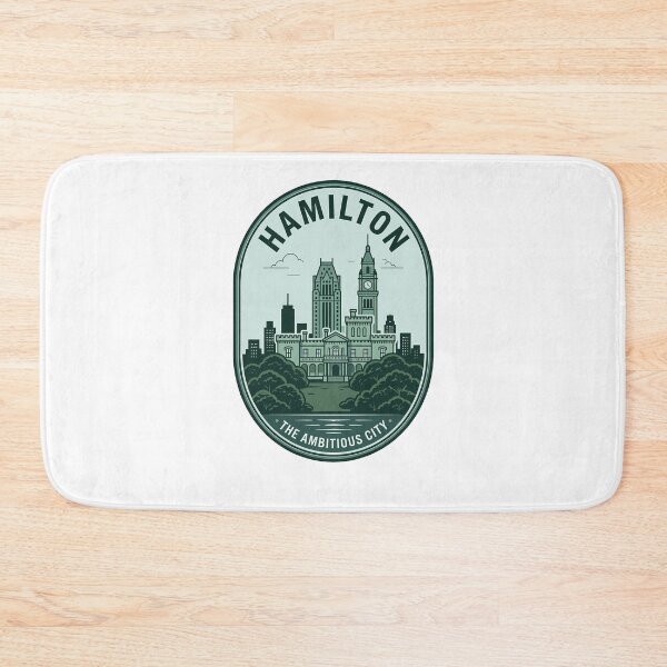 Item preview, Hamilton Ontario Ambitious City Vintage Badge Skyline designed and sold by k3rstman1.