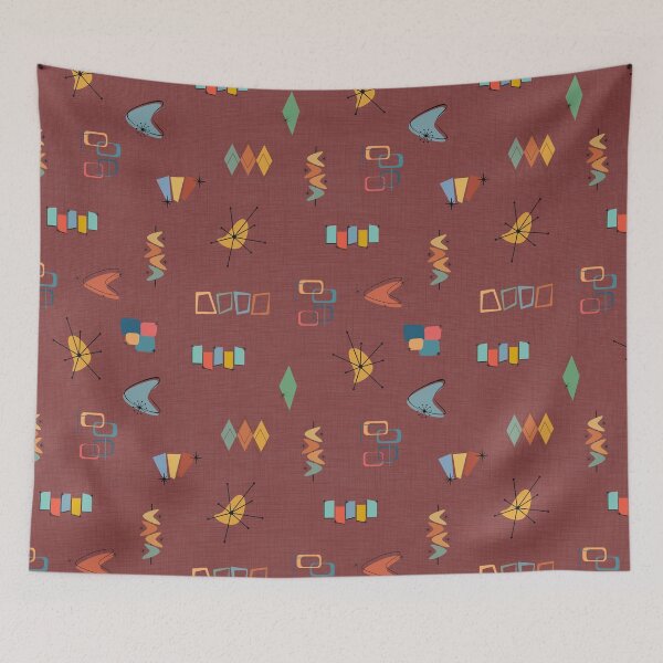Item preview, Mid Century Modern Textured Gray Sangria designed and sold by KSimpson838.