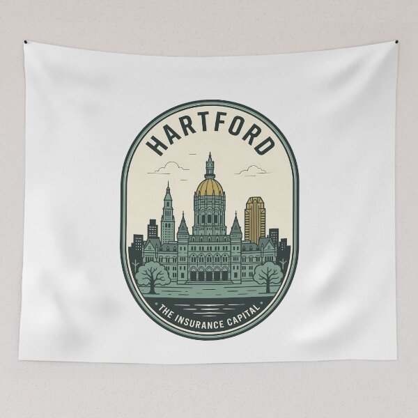 Item preview, Vintage Hartford Connecticut Skyline State Capitol Badge designed and sold by k3rstman1.