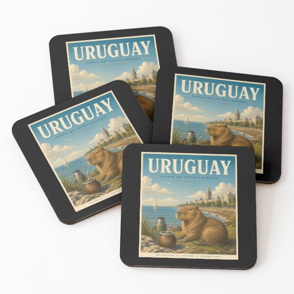 Item preview, Uruguay Capybara Mate Vintage Travel Poster  designed and sold by Tienda-Vane.