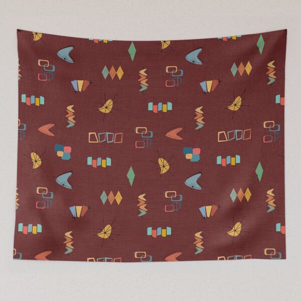 Item preview, Mid Century Modern Textured Sangria designed and sold by KSimpson838.