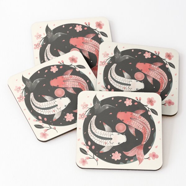 Item preview,  Koi Fish with Cherry Blossoms, Yin&Yang designed and sold by xiao xuans.