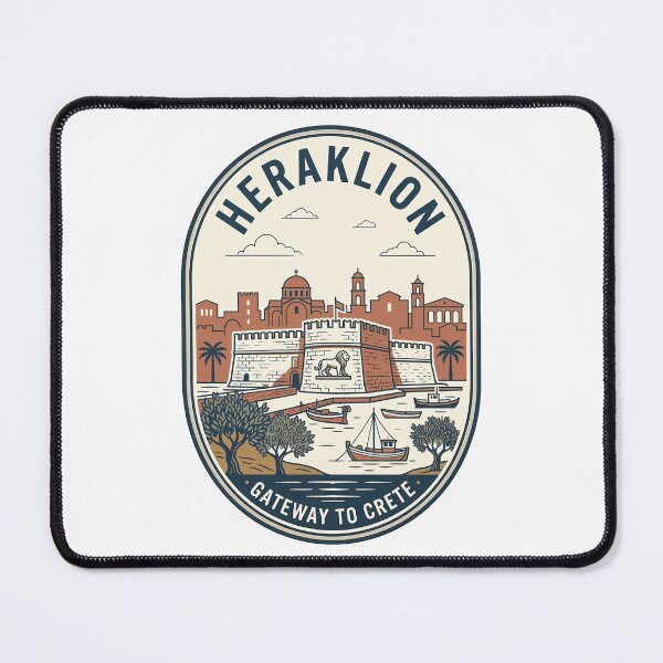 Item preview, Vintage Heraklion Crete Travel Badge Koules Fortress designed and sold by k3rstman1.