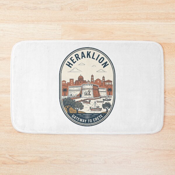 Item preview, Vintage Heraklion Crete Travel Badge Koules Fortress designed and sold by k3rstman1.