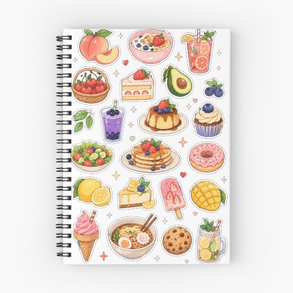 Item preview, Sweet Harvest Delight Sticker Collection – Whimsical Food, Fruit & Dessert Kawaii Sticker Sheet designed and sold by BlareBlare.