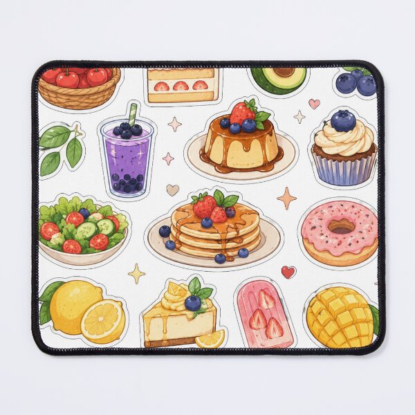 Item preview, Sweet Harvest Delight Sticker Collection – Whimsical Food, Fruit & Dessert Kawaii Sticker Sheet designed and sold by BlareBlare.