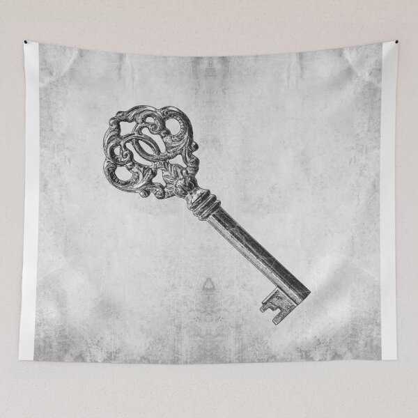 Item preview, Solid Brass Skeleton Key Ornate Baroque Bow designed and sold by Ghoul Enterprises.
