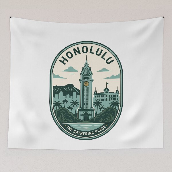 Item preview, Vintage Honolulu Hawaii Aloha Tower Travel Badge designed and sold by k3rstman1.