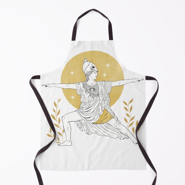 Item preview, Athena Statue in Warrior Pose | Greek Goddess Yoga Art Print designed and sold by Ancient-Tales.