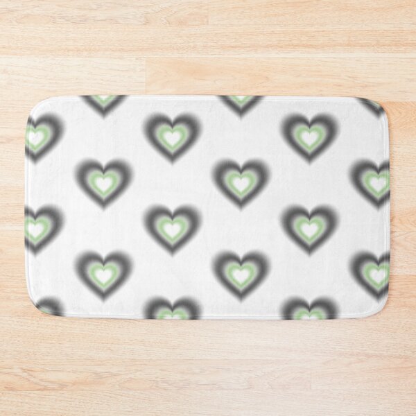 Item preview, Black and light green blurry hearts designed and sold by serenebookworm.