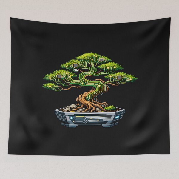 Item preview, Cybernetic Bonsai Tree Circuit Board Tech Art designed and sold by Tsugraf Designs.