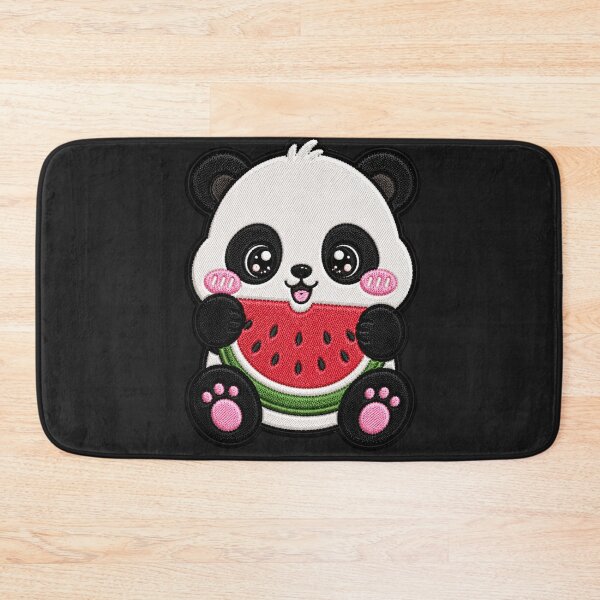 Item preview, Kawaii Panda Watermelon Embroidery Patch Cute Chibi designed and sold by ColorSplash123.