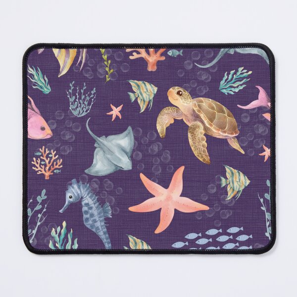 Item preview, Watercolor Ocean Life Textured Dark Purple designed and sold by KSimpson838.