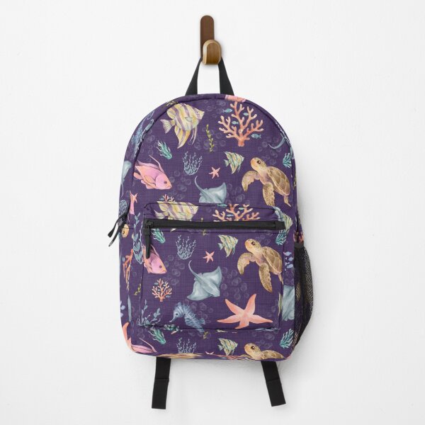 Item preview, Watercolor Ocean Life Textured Dark Purple designed and sold by KSimpson838.